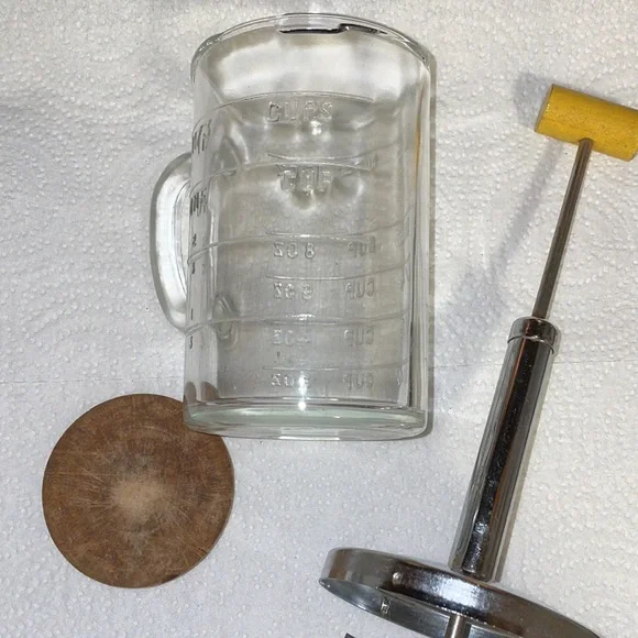 Vintage Pamco Food Nut Chopper Glass Handled Measuring Cup 1 1/2 Cup 12 Ounces - Picture 10 of 10